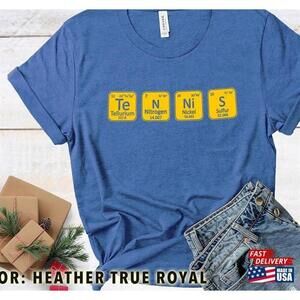 Funny Tennis Lover Tshirt Periodic Table Elements Spelling Shirt
